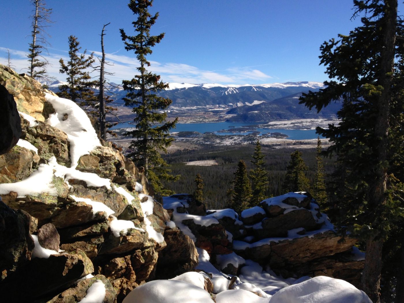 winter hiking and snowshoeing - Dillion