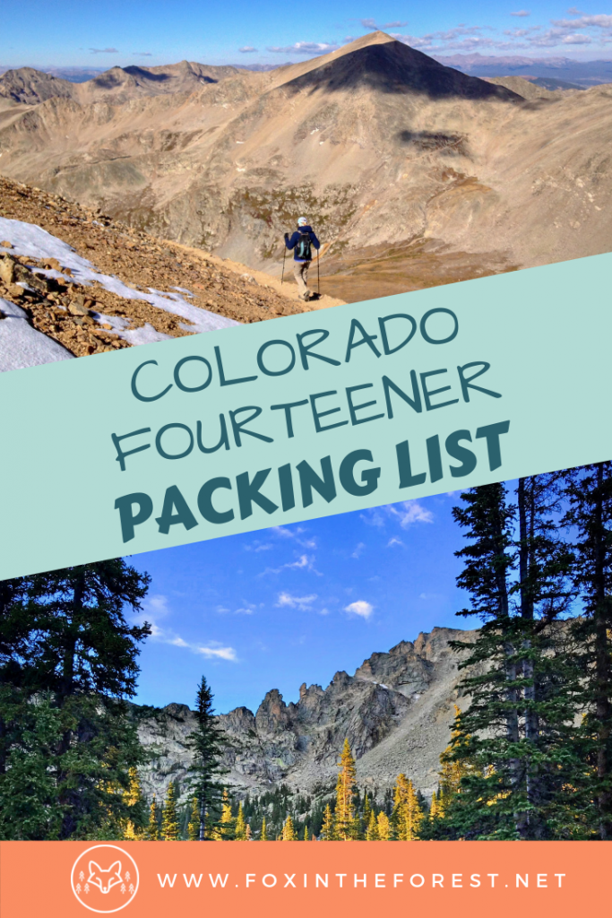 The complete packing list for hiking in the mountains. Everything you need to bring to hike a Colorado 14er. Mountain hike checklist for high altitude hiking. #hiking #colorado #outdoors