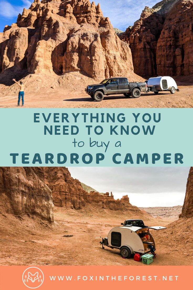 How to buy a teardrop camper. What to look for when purchasing a travel trailer. Tips for buying a camper. How to find a good deal on a camper, travel trailer, RV, and teardrop camper #teardropcamper #camper #camping #outdoors #rv #buyinganrv