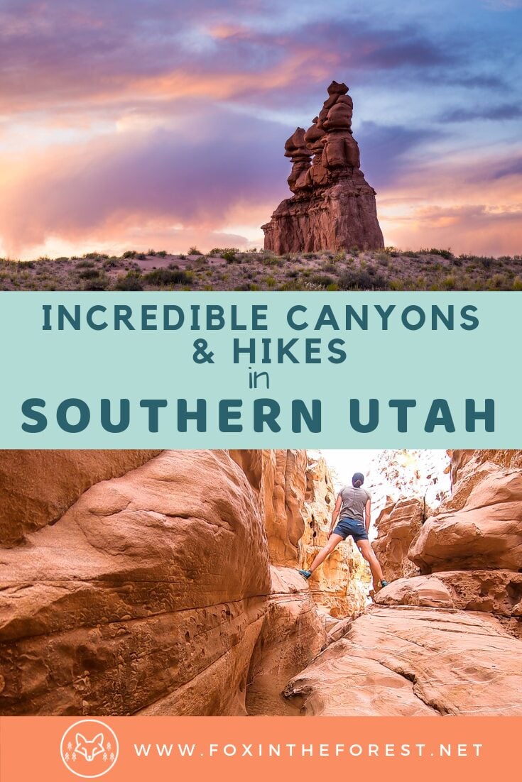 Off the beaten path hikes and canyons in Southern Utah. Explore the San Rafael Swell in Utah. Guide to the San Rafael Swell including slot canyons, hikes, technical rappels and Goblin Valley State Park. Visit southern Utah on a road trip. Best canyon hikes of southern Utah #utah #camping #hiking #canyoneering #outdoors #adventuretravel