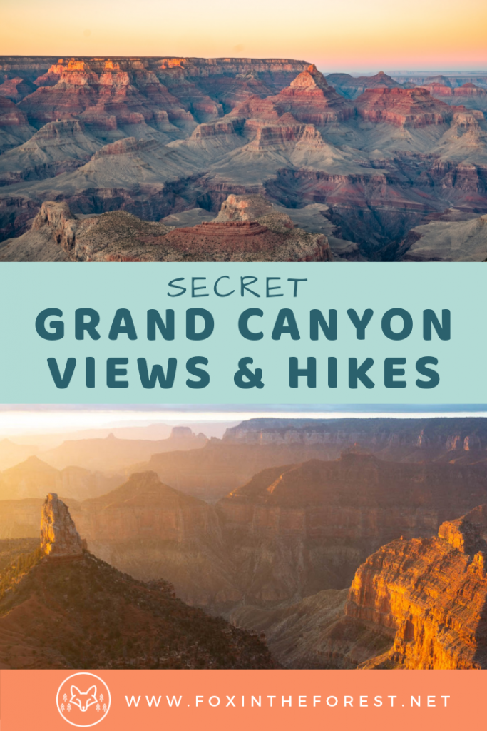 The best hiking trails and viewpoints of the Grand Canyon in Arizona. Amazing things to do on your Grand Canyon Vacation including hiking, picture ideas, and photography. Free camping in the Grand Canyon. Tips and tricks for avoiding the crowds at the Grand Canyon. #nationalparks #travel #hiking #photography