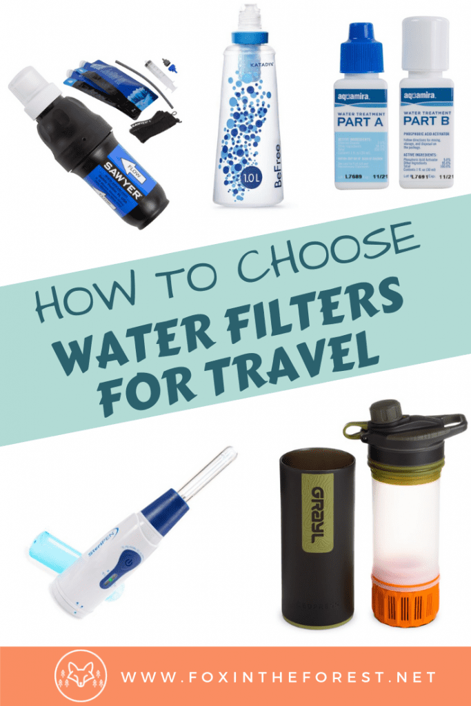 How to choose a water filter for travel. The best water purifiers for travel. Water filter reviews. Water filters vs. water purifiers and what you need to know to select the best filter for travel #travel #sustainability #ecotravel