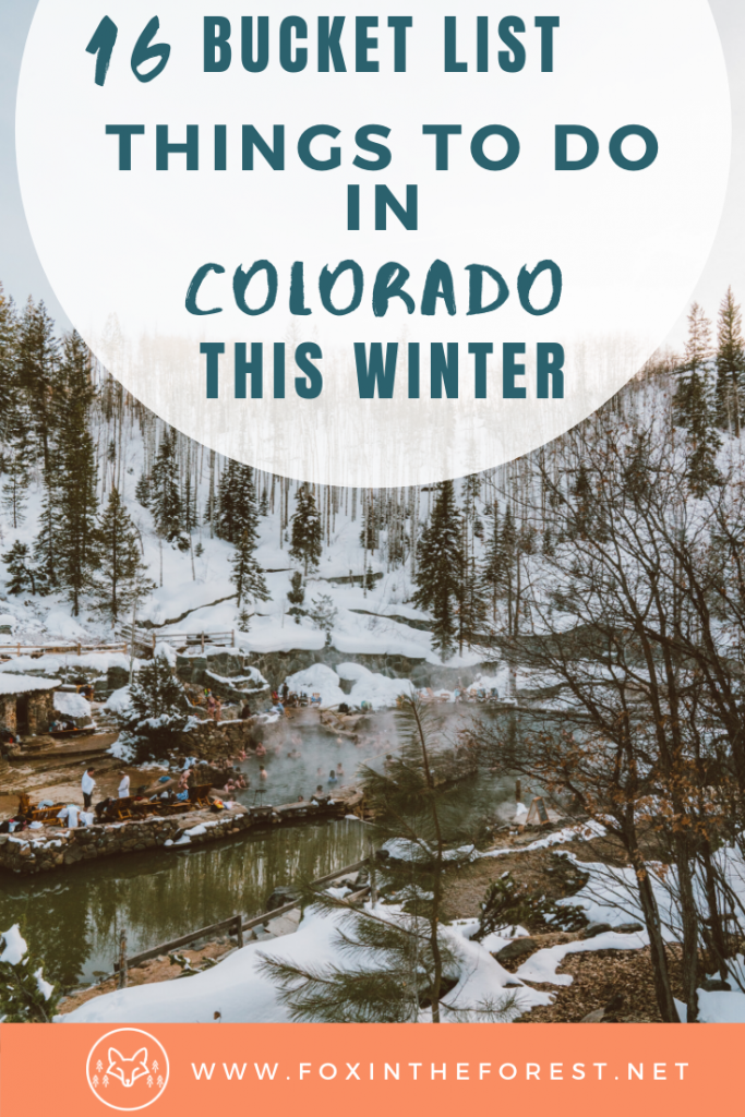 Incredible things to do in Colorado in winter besides ski. The local's guide to winter activities in Colorado. Amazing outdoor adventures in Colorado in winter including hot springs, ice skating, snow shoeing and more. #colorado #travel #outdoors