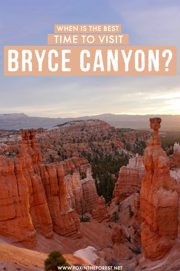 Finally ready to tick Bryce Canyon off your bucket list? If you're currently planning your outdoor trip to Bryce Canyon, you're probably asking yourself: When is the best time to visit Bryce Canyon in Utah? On this post, we share all the details and things to know about visiting Bryce Canyon, as well as tips on things to do there depending on when you go! #Utah #USA