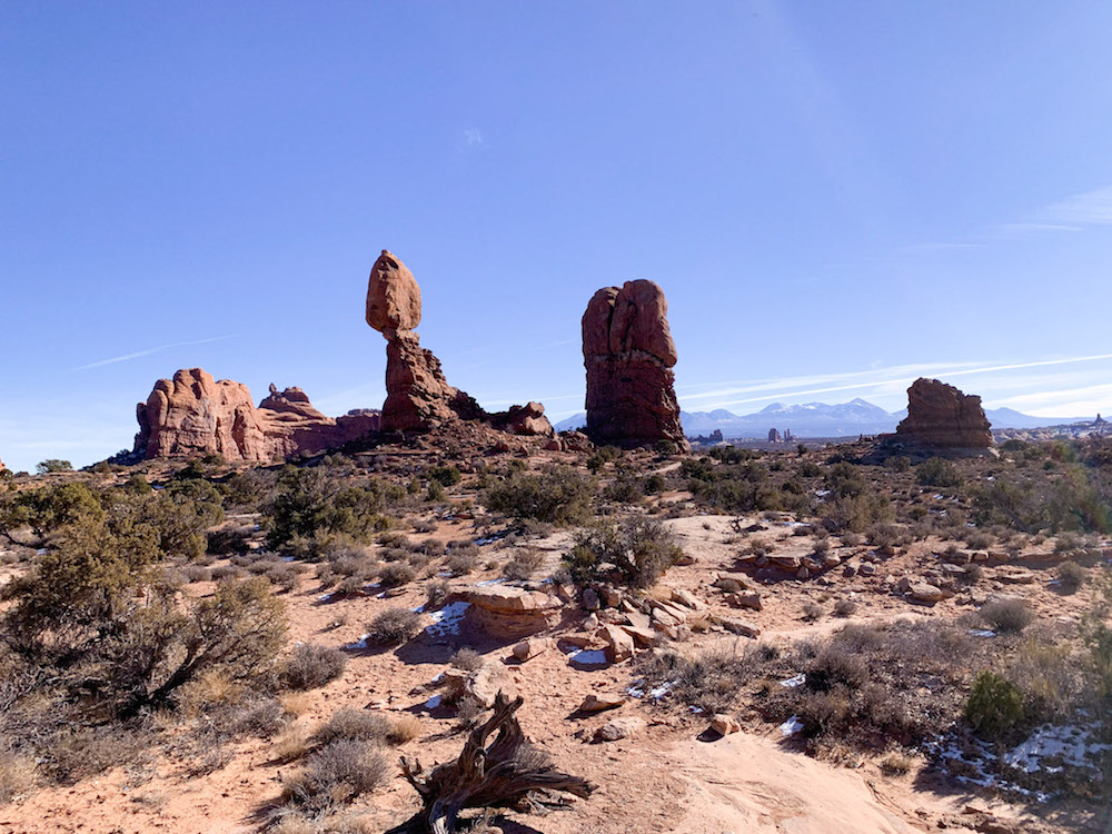 Your weekend in Arches National Park should include a stop at Balanced Rock. 