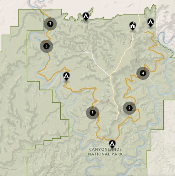 White Rim Road Map