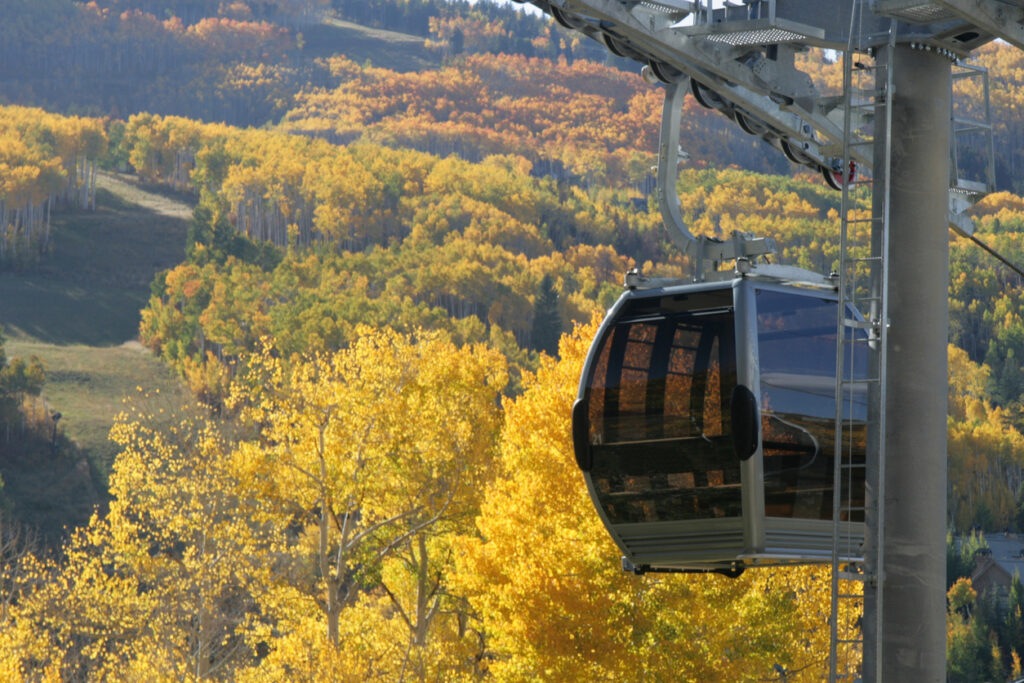 vail gondola in fall