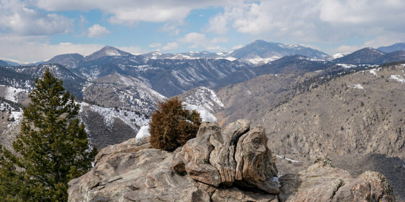 View of the mountains from the top of Windy Saddle. One of the best hikes near Golden Colorado.