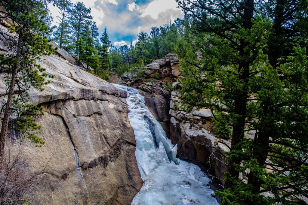 View of Elk Falls in Staunton State Park CO. 