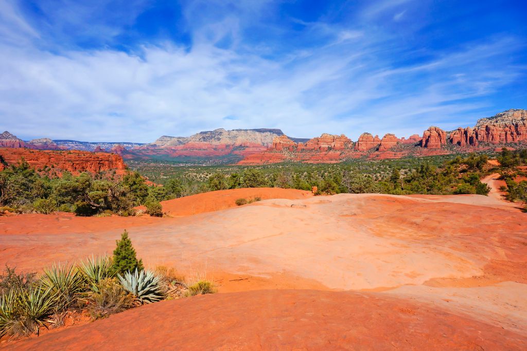 View from atop Submarine Rock during one of the best easy hikes in Sedona. 