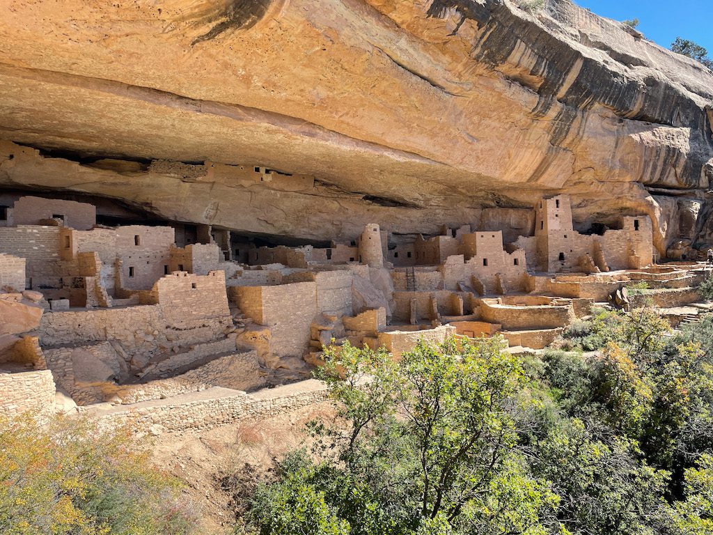 Stunning view of the cliff dwellings inside Mesa Verde National Park and one of the best things to do in Pagosa Springs Colorado. 